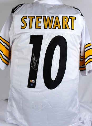Kordell Stewart Autographed White Pro Style Jersey- Beckett W Hologram *Silver
