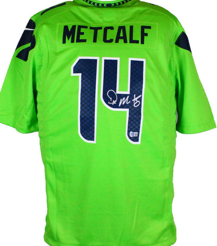 DK Metcalf Signed Seahawks Neon Green Nike Game Jersey-Beckett W Hologram*Silver