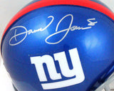 Daniel Jones Autographed New York Giants Mini Helmet- Beckett W *Silver