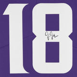 Framed Justin Jefferson Minnesota Vikings Signed Purple Limited Jersey