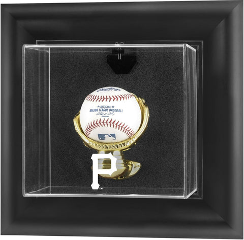 Pirates (2014-Present) Black Frmd Wall-Mounted Logo Baseball Display Case