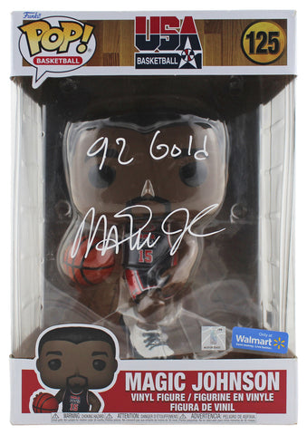 Magic Johnson "92 Gold" Signed 10" USA Basketball #125 Funko Pop Figure BAS 3