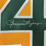 FRAMED Autographed/Signed ROLLIE FINGERS 33x42 Oakland Yellow Jersey JSA COA