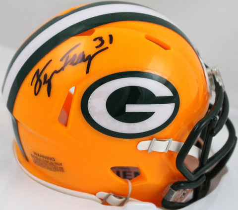 George Teague Autographed Green Bay Packers Speed Mini Helmet-Prova *Black