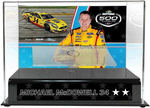 Michael McDowell NASCAR 2021 Daytona 500 Champ 1:24 Die Cast Case with Plate