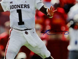 Kyler Murray Autographed Oklahoma Sooners 16x20 About to Pass PF - Beckett Auth