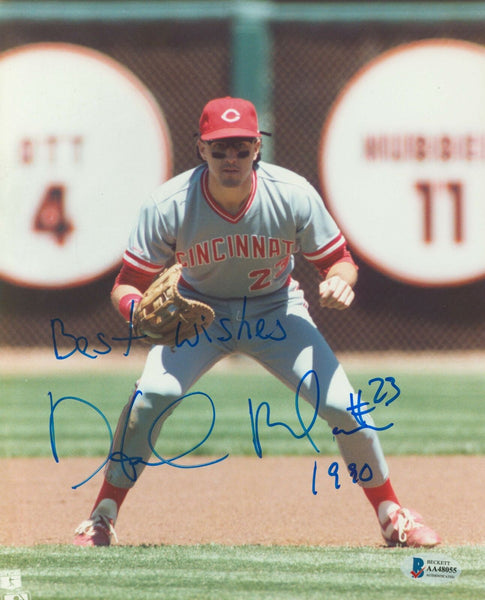 Reds Hal Morris Best Wishes Authentic Signed 8x10 Photo Autographed BAS #AA48055