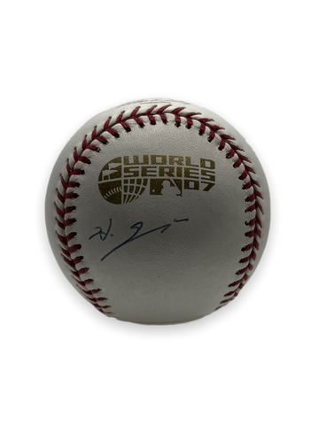 Hideki Okajima Signed Autographed 2007 World Series Baseball MLB