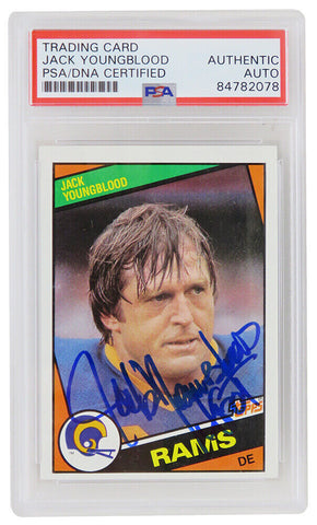 Jack Youngblood Signed LA Rams 1984 Topps Card #287 w/HF'01 - (PSA Encapsulated)