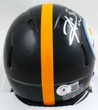 Hines Ward Signed Pittsburgh Steelers Speed Mini Helmet - Beckett W Holo *Silver