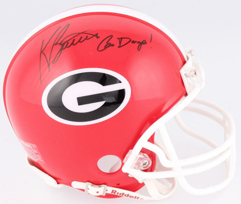 Kevin Butler Signed Georgia Bulldogs Mini Helmet Inscribed "Go Dogs!" (Schwartz)