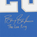 FRMD Barry Sanders Detroit Lions Signed Mitchell & Ness Jersey "Lion King" Insc
