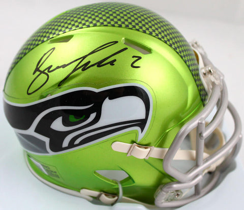 Drew Lock Autographed Seattle Seahawks Flash Speed Mini Helmet-Beckett W Holo