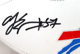 Aj Epenesa Autographed Buffalo Bills Logo Football w/Bills Mafia-Beckett W Holo