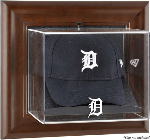 Tigers Brown Framed Wall- Logo Cap Case - Fanatics
