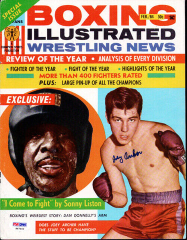 Joey Archer Autographed Signed Boxing Illustrated Magazine Cover PSA/DNA #S47469