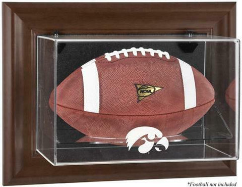 Hawkeyes Brown Framed Wall-Mountable Football Display Case - Fanatics