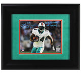 Ricky Williams Signed Miami Dolphins Framed 8x10 NFL Photo - "Split Blunts"