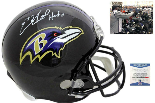 Baltimore Ravens Ed Reed Autographed Signed Authentic Helmet - Beckett - HOF