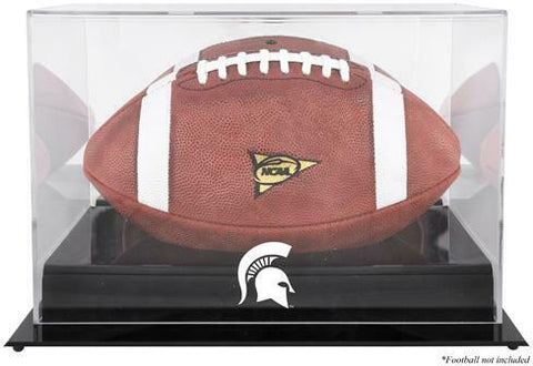 Michigan State Spartans Black Base Team Logo Football Case with Mirror Back