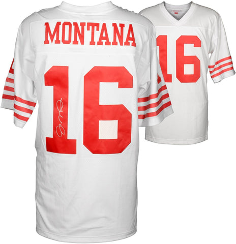 Joe Montana San Francisco 49ers Autographed White Mitchell & Ness Replica Jersey
