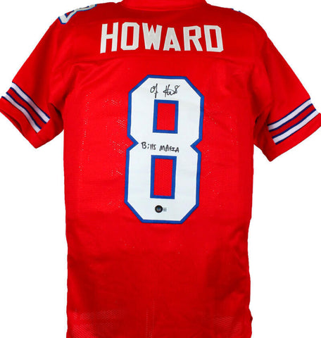 O.J. Howard Autographed Red Pro Style Jersey w/Bills Mafia-Beckett W Hologram