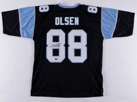 Greg Olsen Signed Carolina Panthers Jersey (Beckett Hologram) 3xPro Bowl T.E.