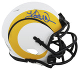 Rams Kurt Warner Authentic Signed Lunar Speed Mini Helmet BAS Witnessed
