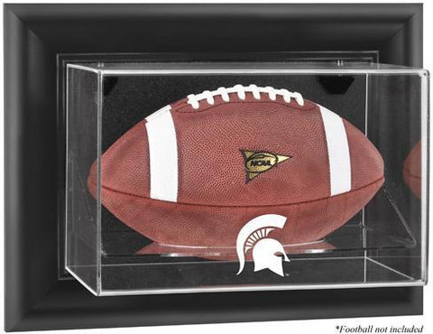 Michigan State Spartans Black Framed Wall-Mountable Football Case