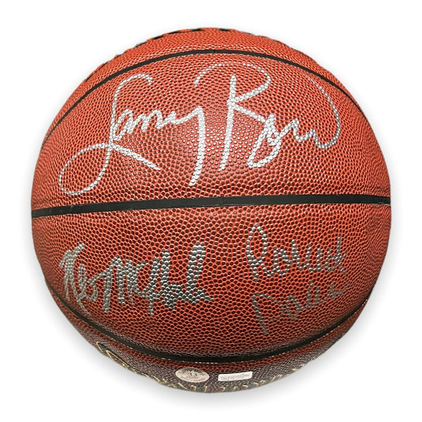 Larry Bird, Robert Parish & Kevin McHale Signed Autographed Basketball NEP
