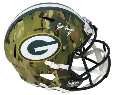 Brett Favre Signed Packers CAMO Riddell Full Size Speed Rep Helmet (Favre Holo)
