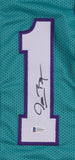 Muggsy Bogues Signed Hornets Jersey (Beckett Holo) Charlotte's 1987 1st Round Pk