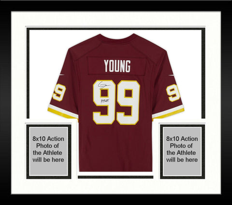 Frmd Chase Young Washington Football Team Signed Maroon Jersey & "HTTWFT" Insc