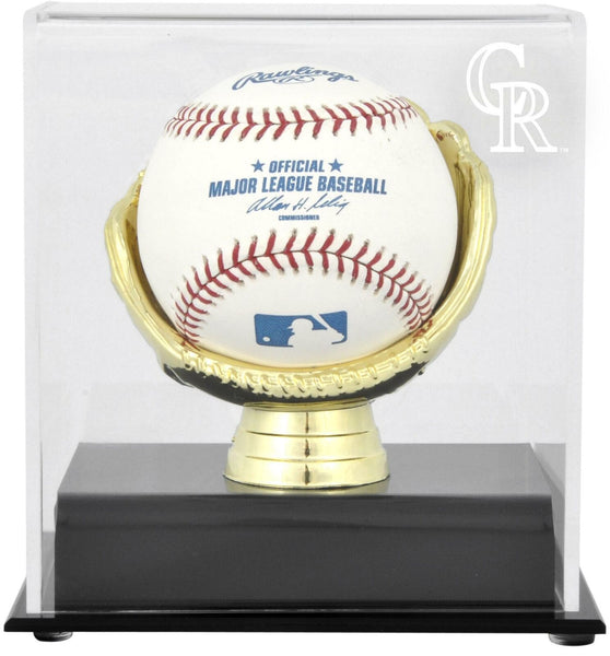 Colorado Rockies (2017-Present) Gold Glove Single Baseball Logo Display Case