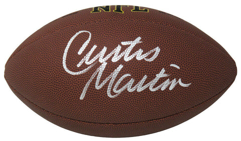 Curtis Martin Signed Wilson Super Grip Full Size NFL Football - SCHWARTZ COA