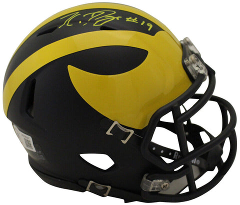 Kwity Paye Autographed Michigan Wolverines Speed Mini Helmet Beckett 37334
