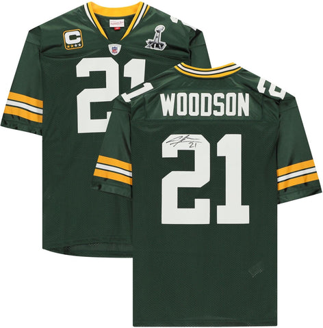 Charles Woodson Packers Signed Green Mitchell & Ness SB XLV Throwback Jersey
