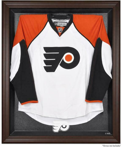 Philadelphia Flyers Brown Framed Logo Jersey Display Case - Fanatics Authentic