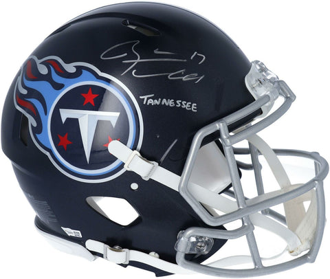 Ryan Tannehill Tennessee Titans Signed Speed Authentic Helmet & "Tannessee" Insc