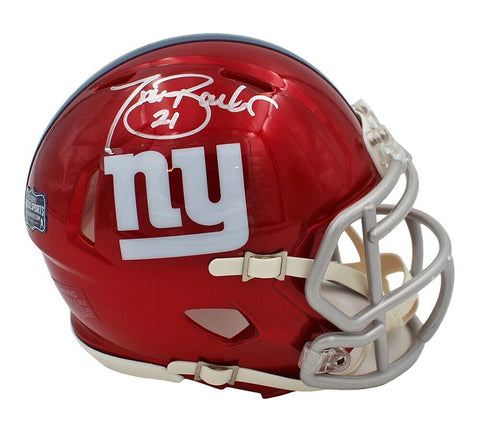 Tiki Barber Signed New York Giants Speed Flash NFL Mini Helmet