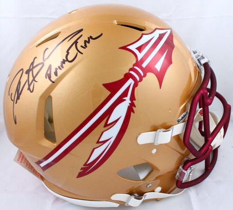 Deion Sanders Signed Florida State F/S Speed Authentic Helmet w/Insc.-BAW Holo