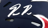 Dameon Pierce Autographed Houston Texans Amp Speed Mini Helmet- Tristar *Silver