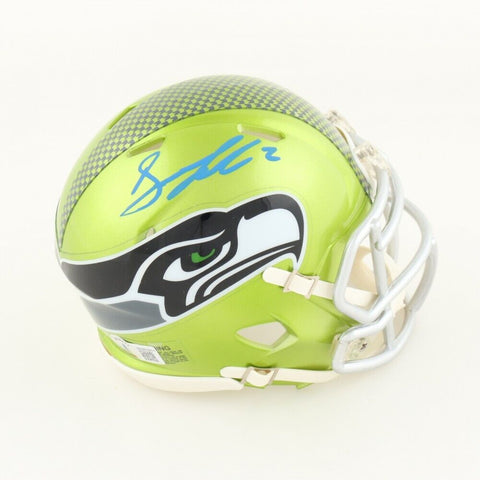 Drew Lock Signed Seattle Seahawks Flash Alternate Speed Mini Helmet (Beckett)