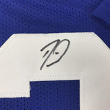 FRAMED Autographed/Signed Darius Shaquille Leonard 33x42 Blue Jersey JSA COA