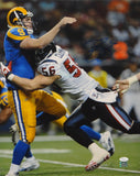 Brian Cushing Autographed 16x20 Tackling Rams QB Photo- JSA Authenticated