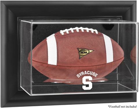Syracuse Orange Black Framed Present Logo Wall-Mountable Football Display Case