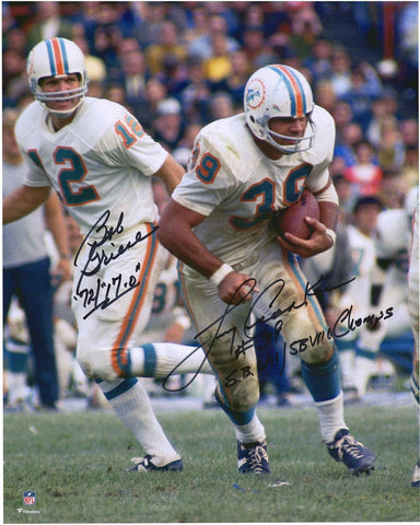 Bob Griese & Larry Csonka Miami Dolphins Signed 16x20 Photo w/Multiple Insc