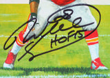 Will Shields Autographed Steelers Goal Line Art Card w/ HOF- Beckett *Black