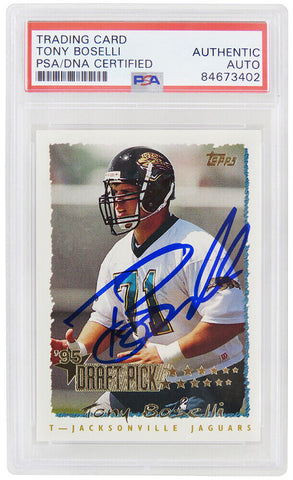 Tony Boselli autographed Jaguars 1995 Topps Rookie Card #222 - (PSA/DNA)