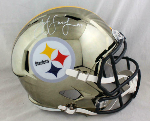 JuJu Smith-Schuster Signed Steelers F/S Chrome Speed Helmet- Beckett W Auth
